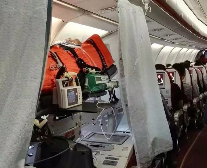 桦甸市跨国医疗包机、航空担架